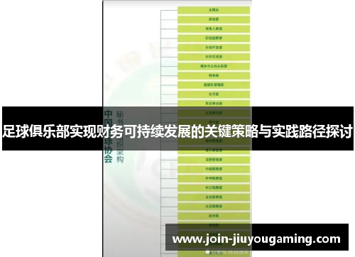 足球俱乐部实现财务可持续发展的关键策略与实践路径探讨